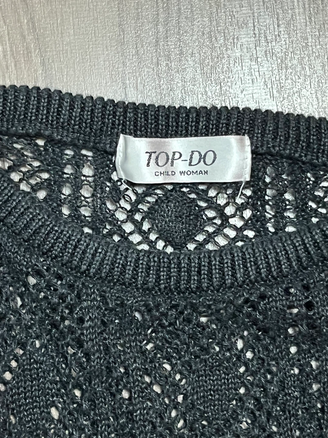 TOP-DO CHILD WOMAN Black Knit Sweater - photo 4