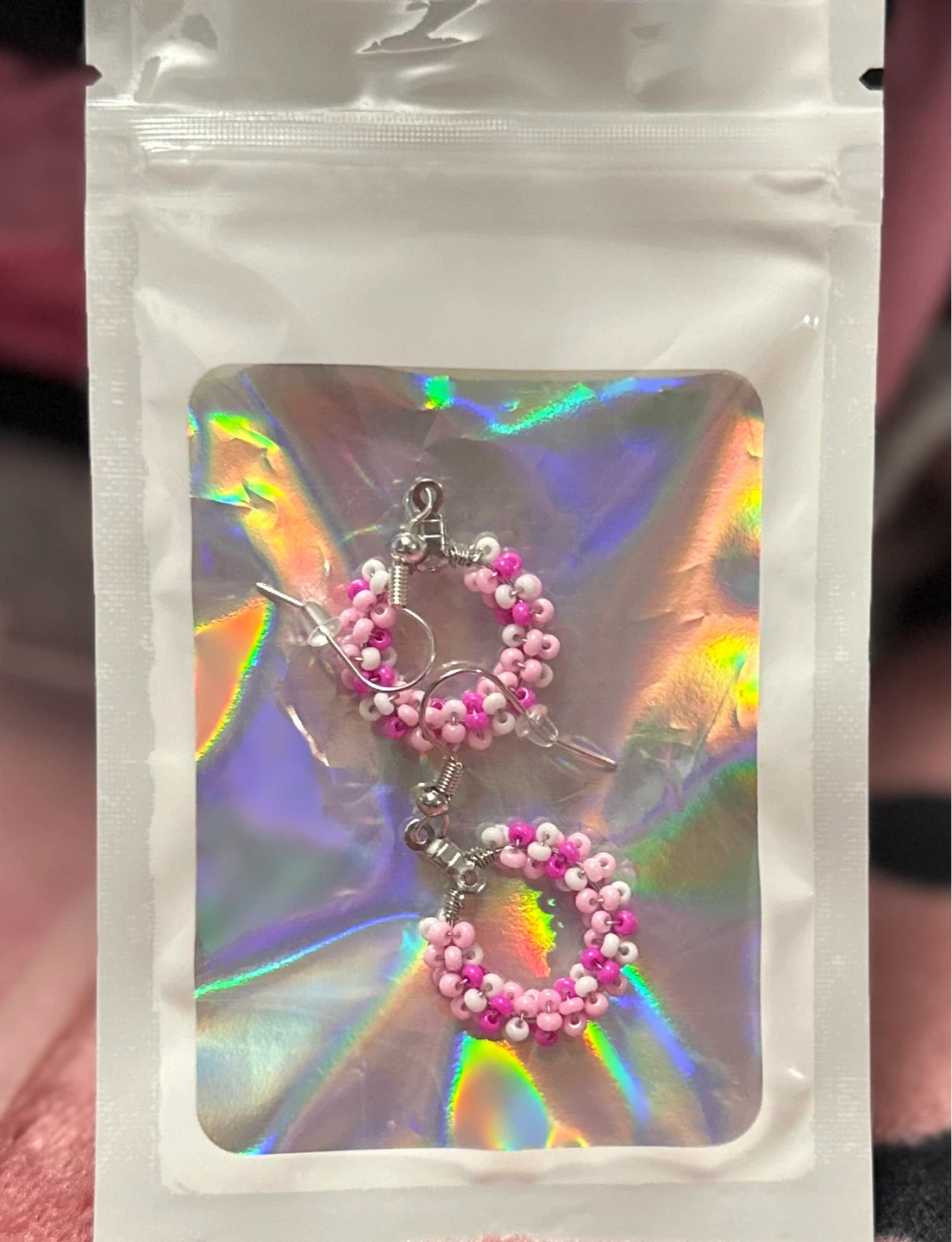Wire Wrapped Beaded Hoops