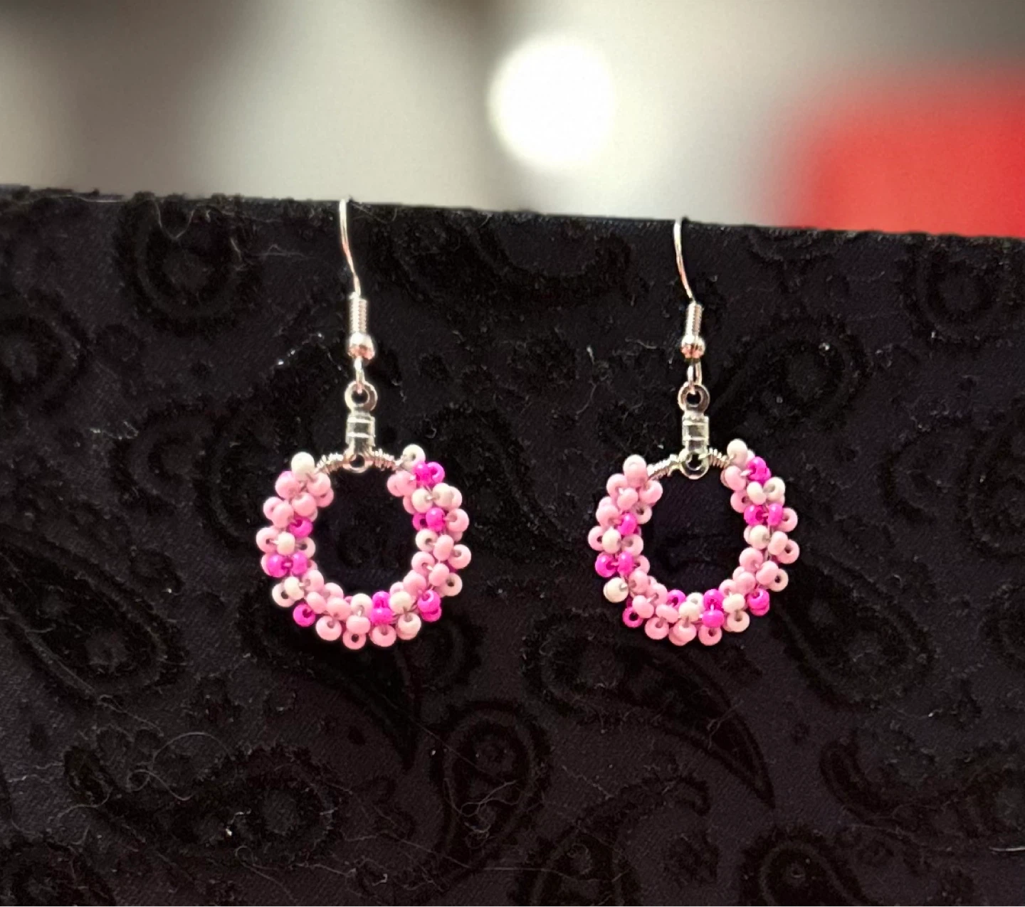 Wire Wrapped Beaded Hoops - photo 2