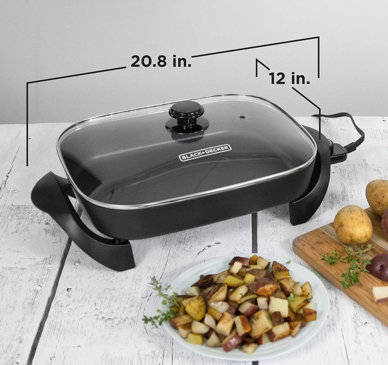 Black+Decker 15" Electric Skillet with Ceramic Coating - photo 2