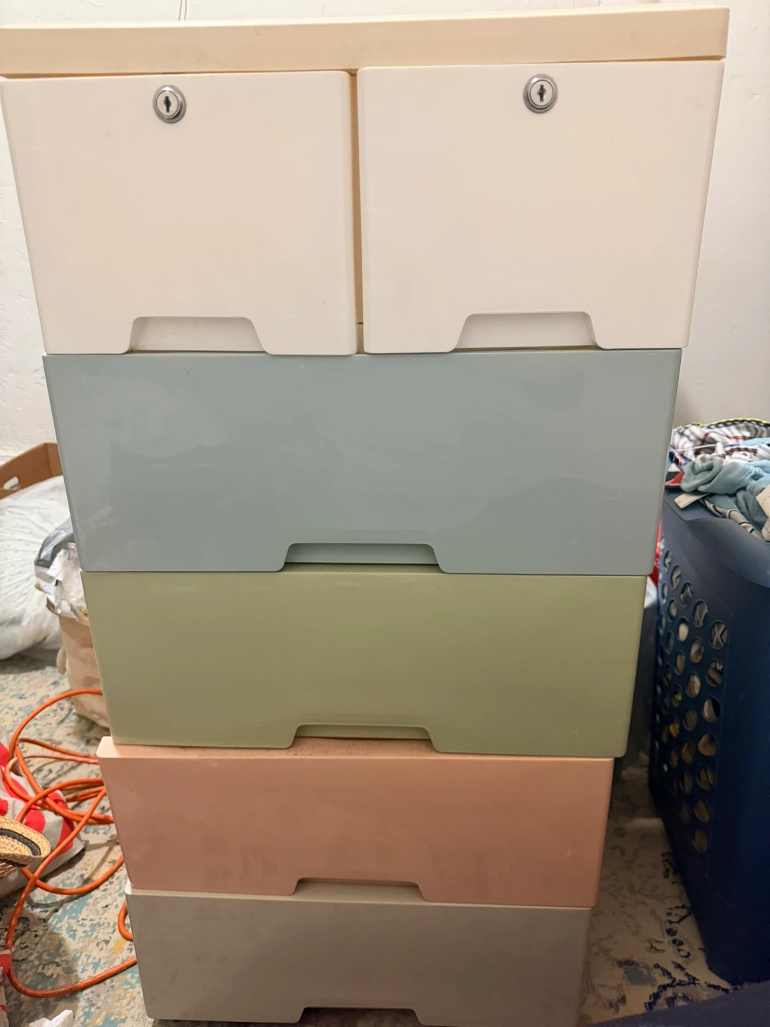 Multi-color Plastic Drawer Storage Unit