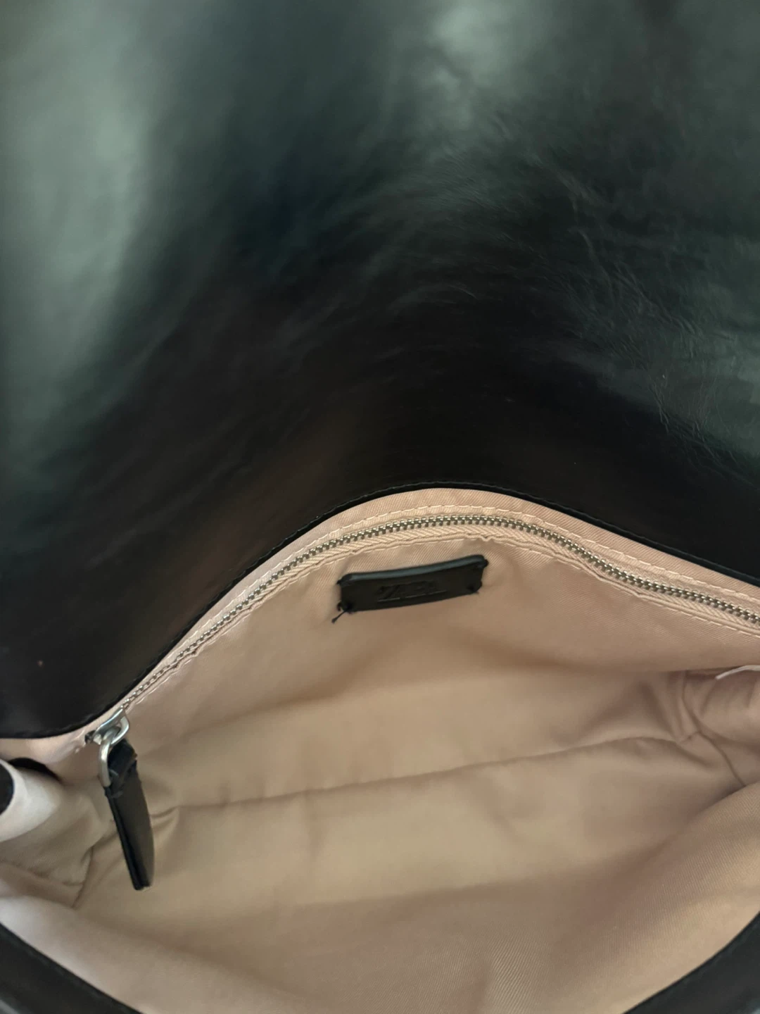 ZARA Black Vegan Leather Shoulder Bag - photo 5