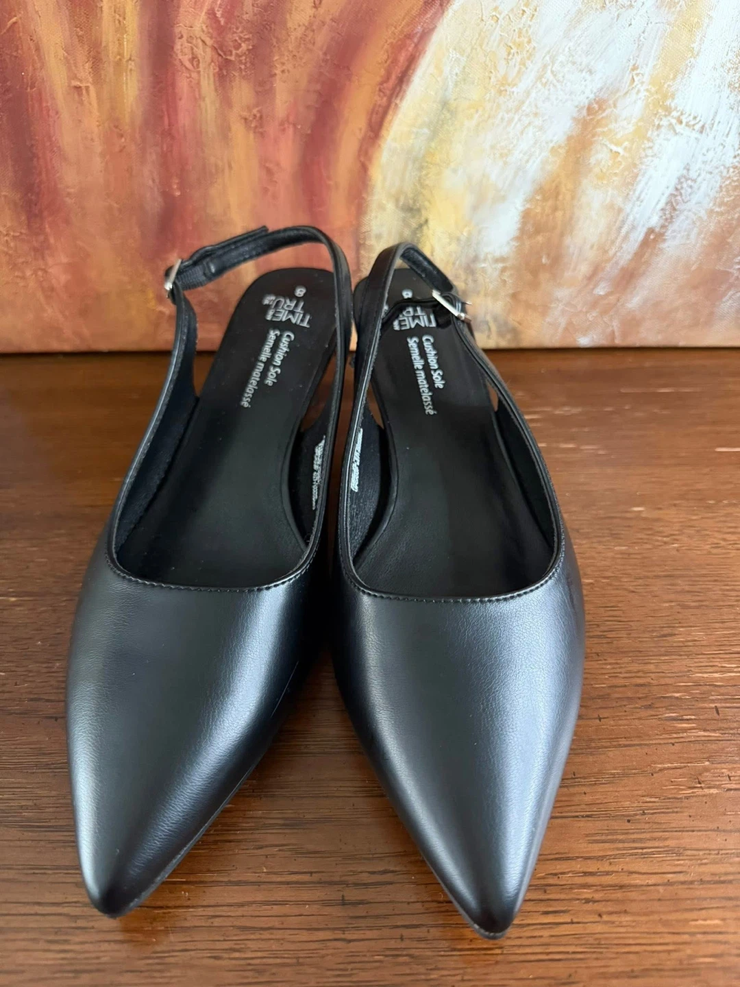 Time and Tru Black Slingback Flats - photo 2