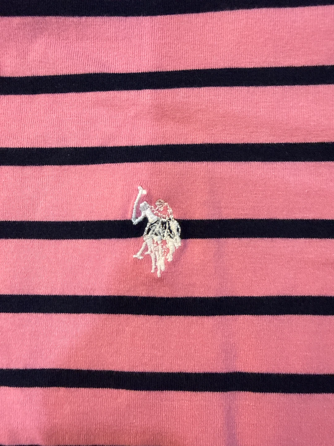 U.S. Polo Assn. Pink Striped V-Neck T-Shirt XL - photo 3