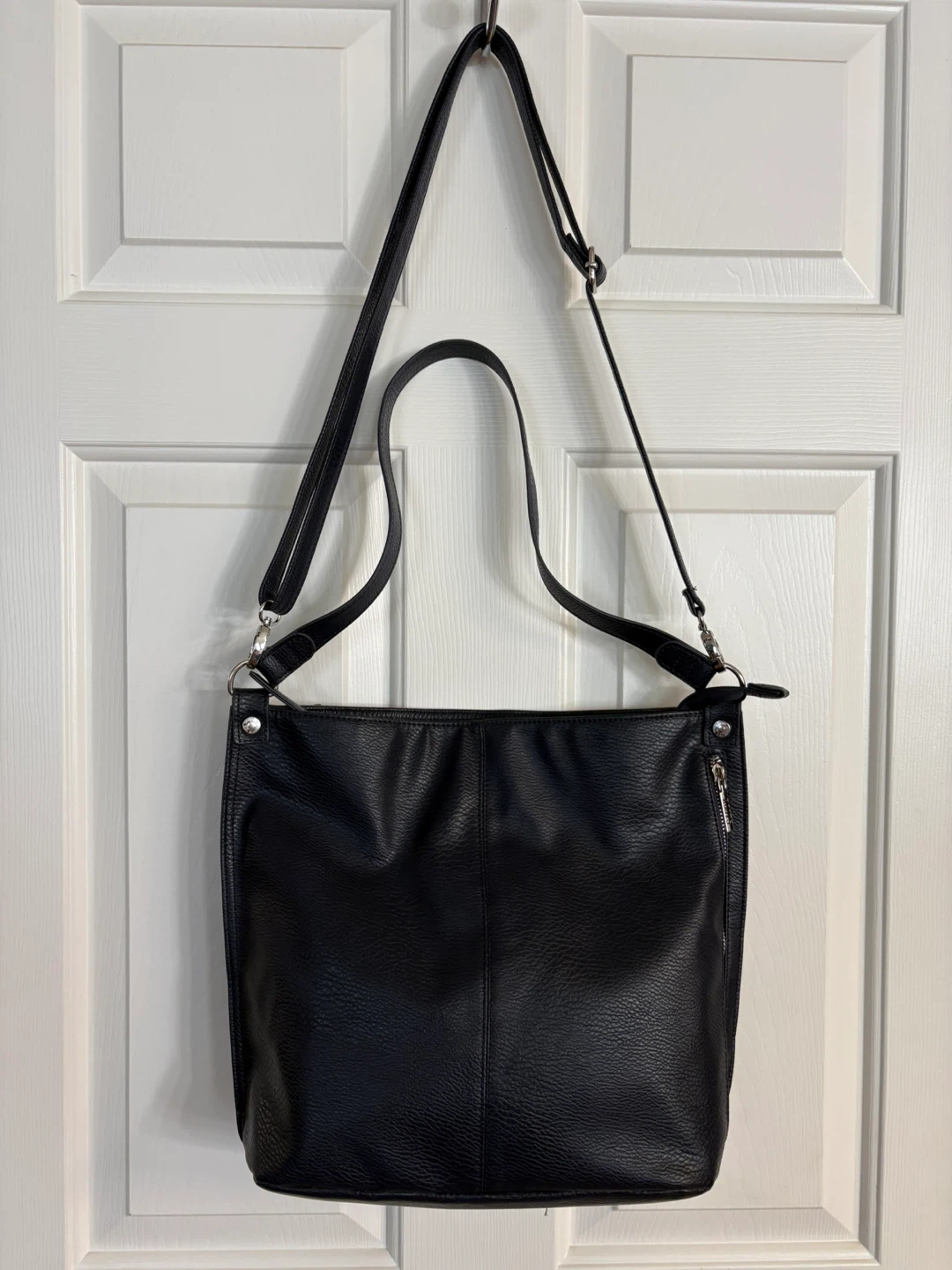 Roots Deep Blue Vegan Leather Hobo Bag