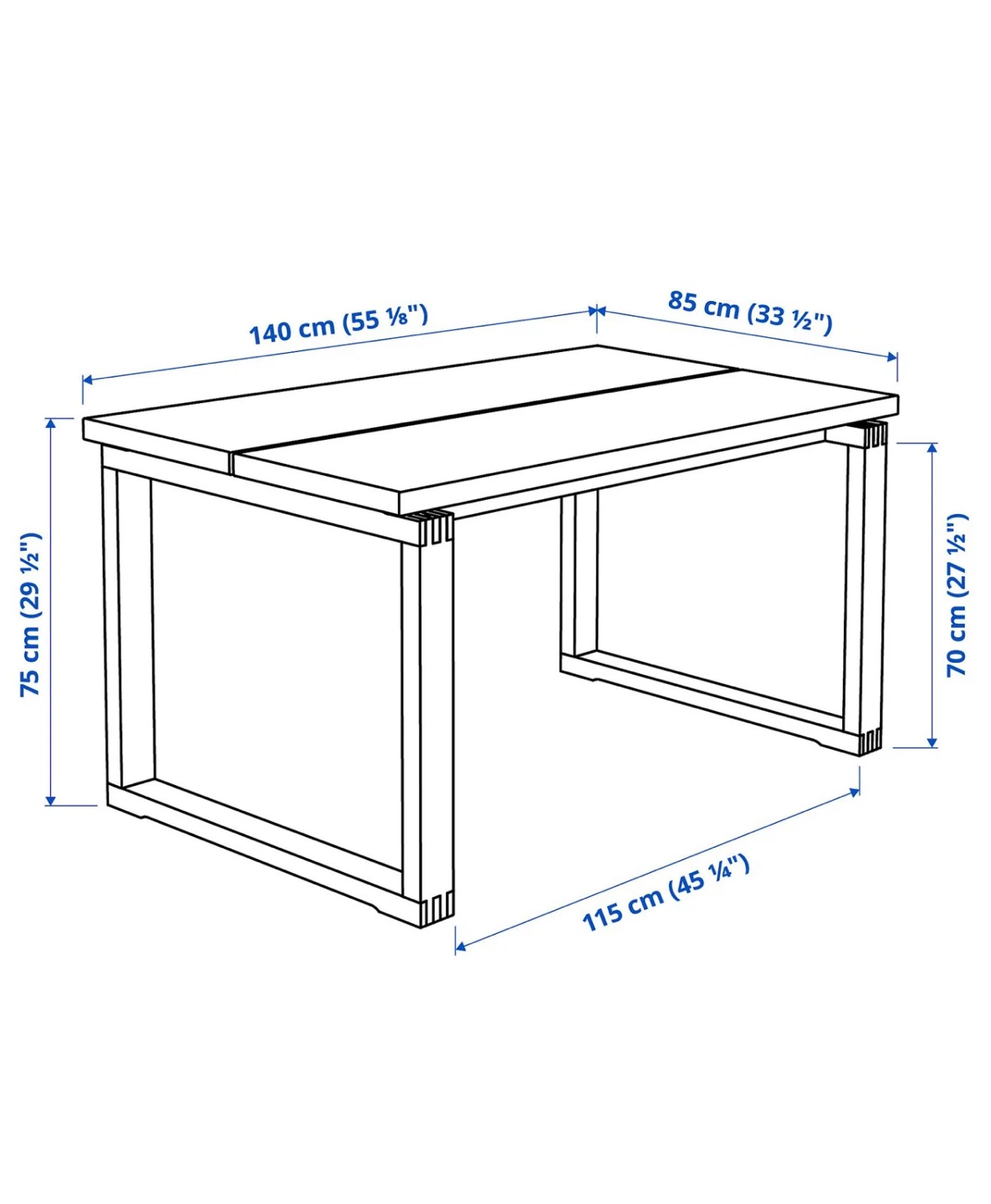 Wooden Dining Table - IKEA Morbylanga - photo 2