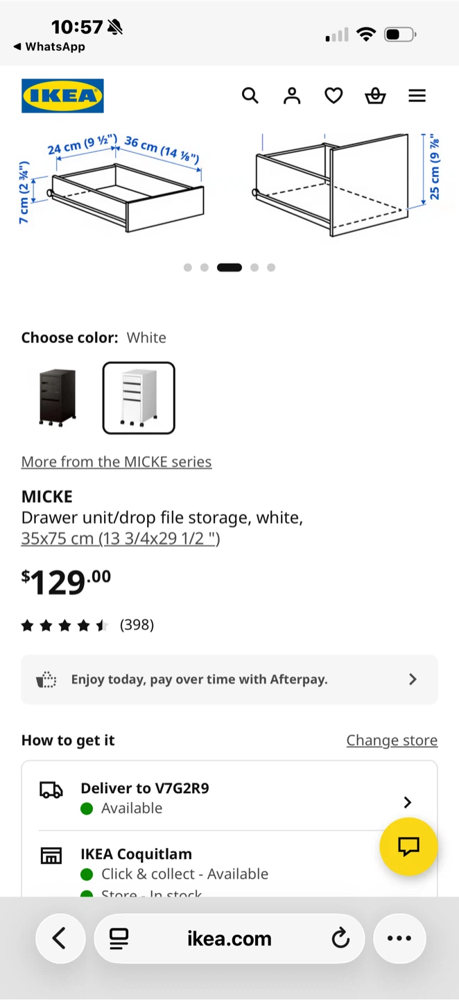 IKEA MICKE Drawer Unit - photo 3