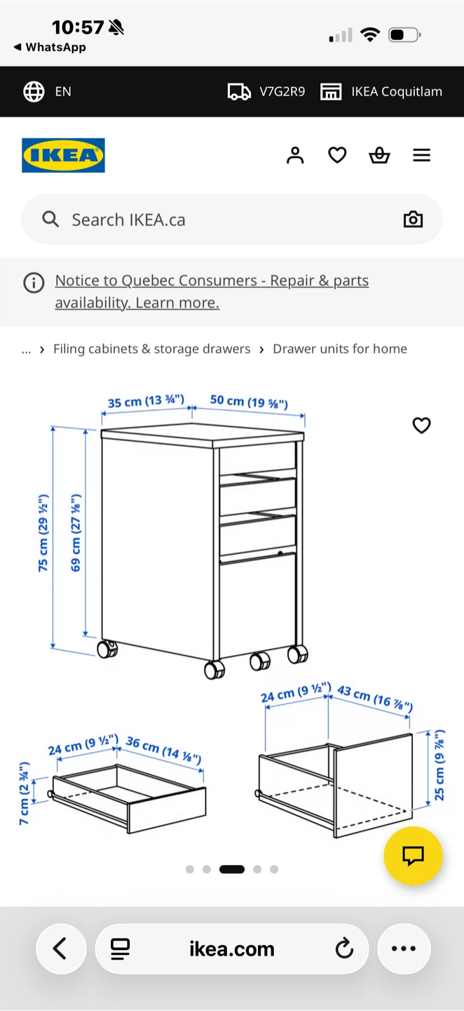 IKEA MICKE Drawer Unit - photo 4