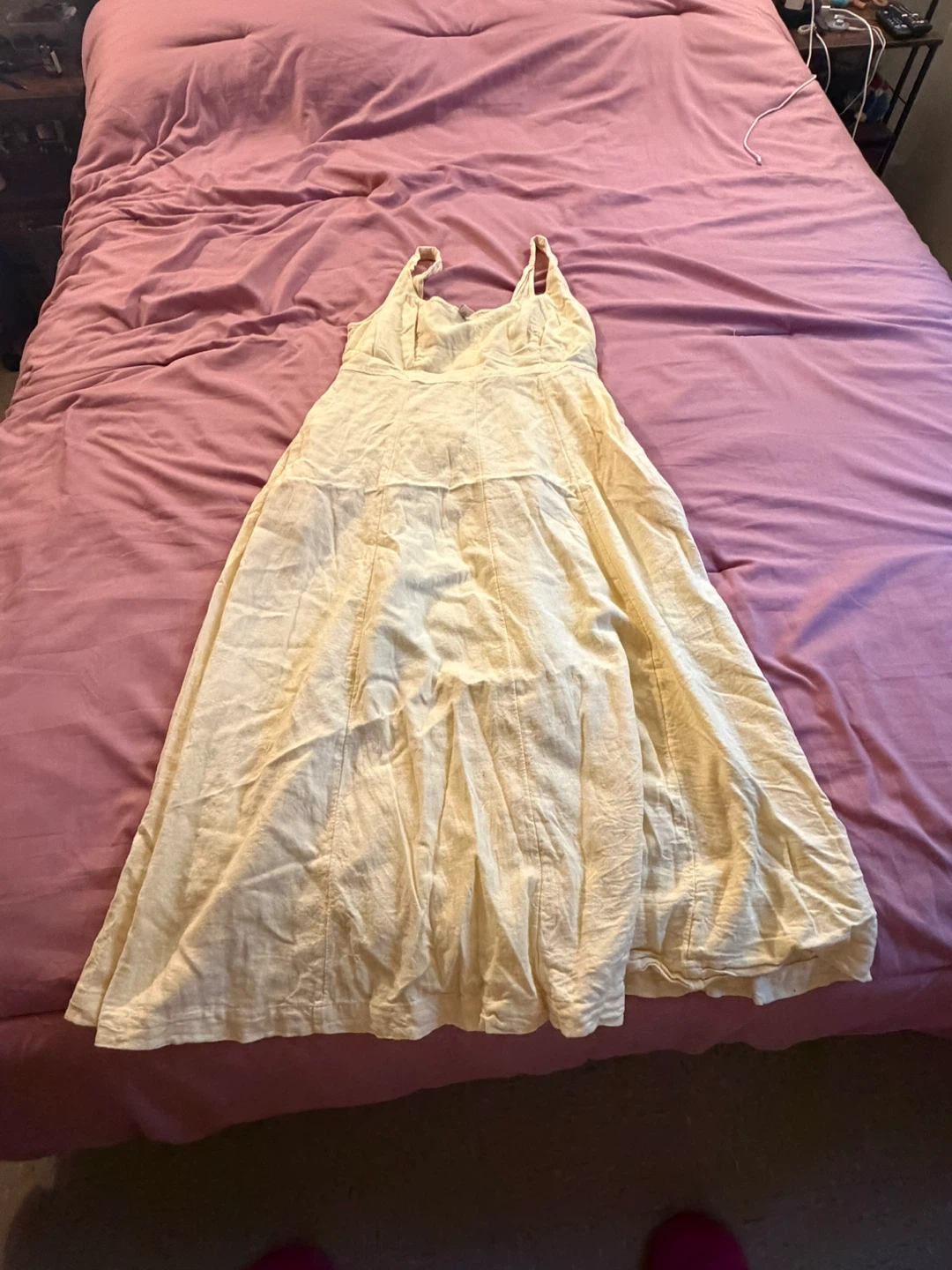 Old Navy Yellow Linen Blend Sundress Size S