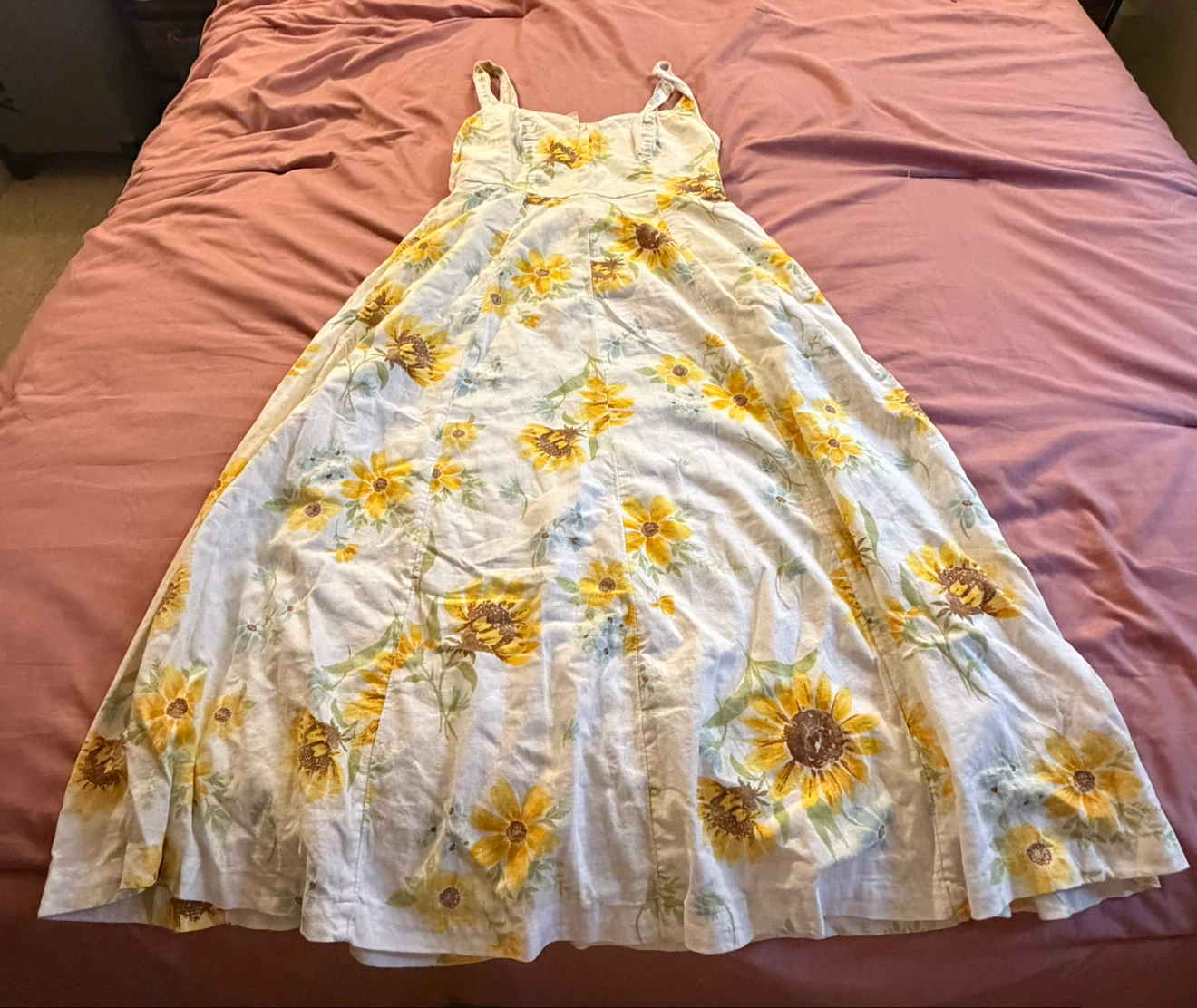 Old Navy Sunflower Print Maxi Dress Size S