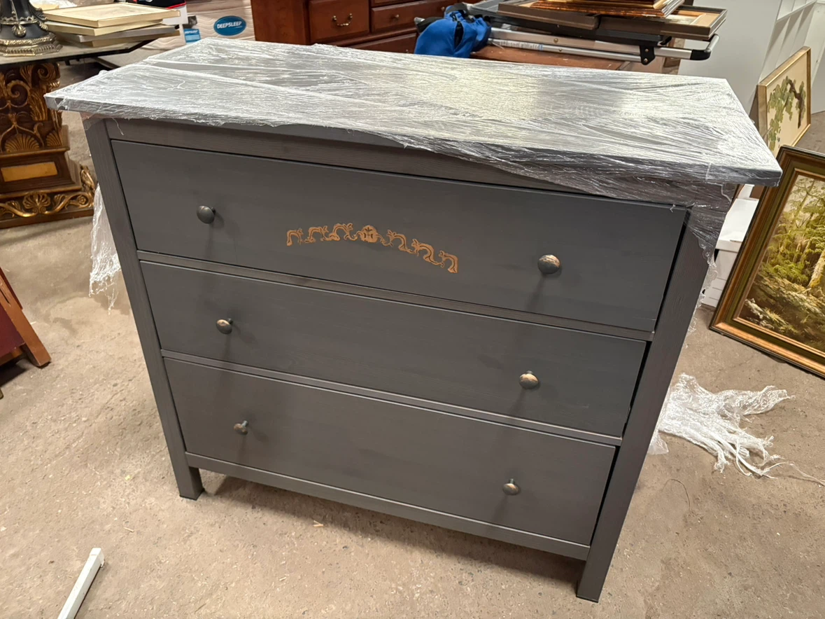 Grey 3-Drawer Dresser