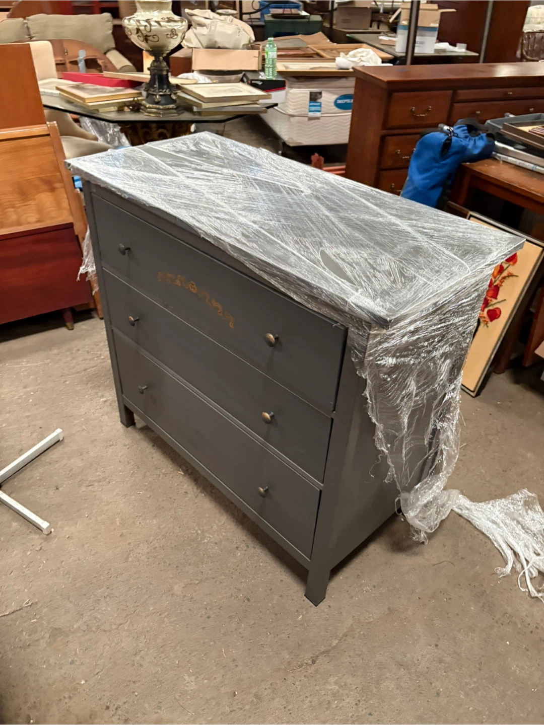 Grey 3-Drawer Dresser - photo 3