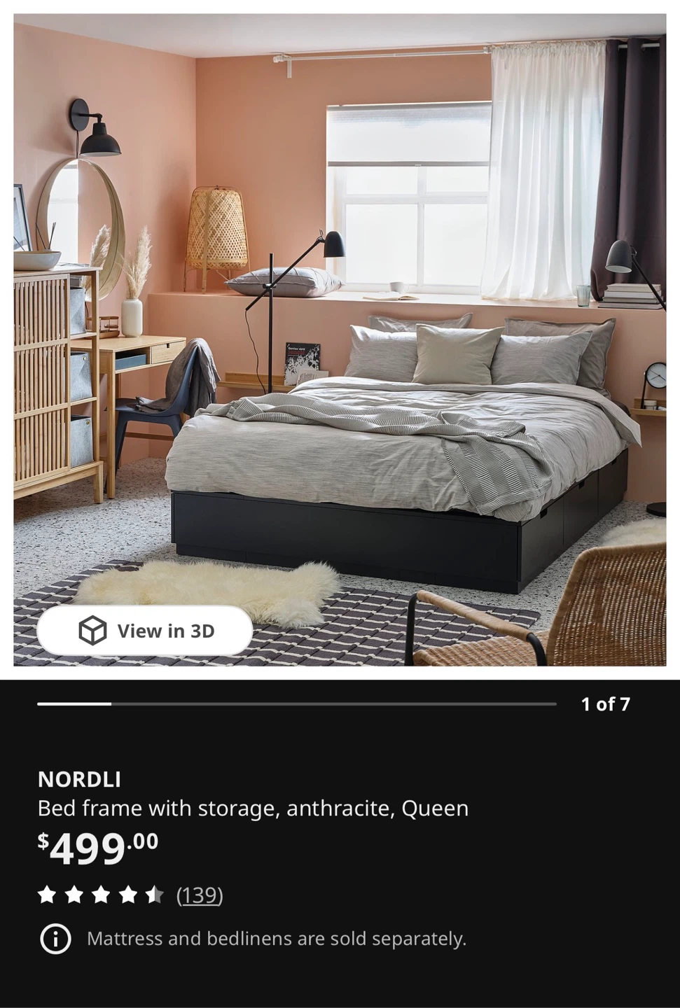 IKEA NORDLI Bed Frame with Storage - Queen - photo 2