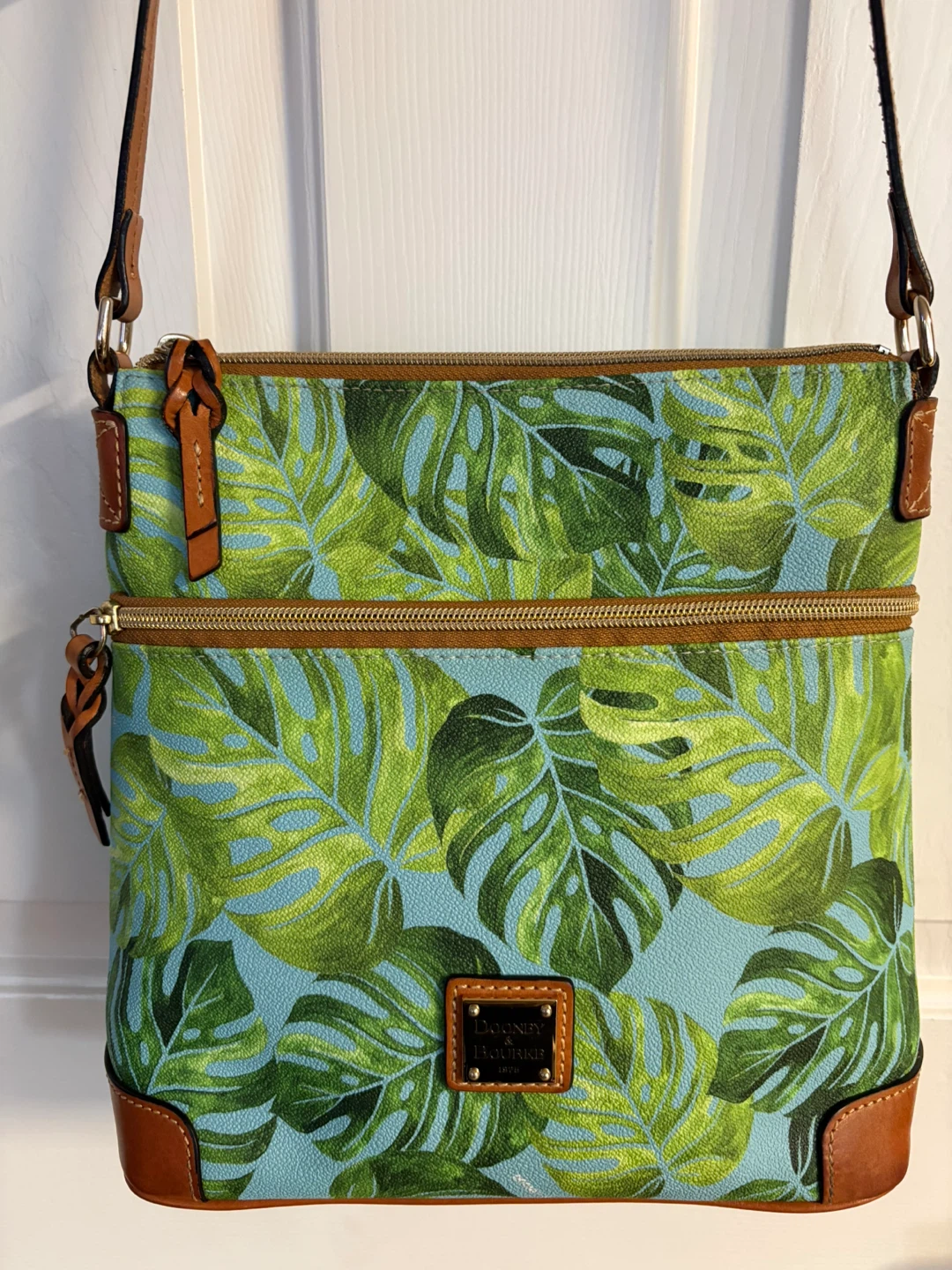 Dooney & Bourke “Monstera” Print Crossbody Bag