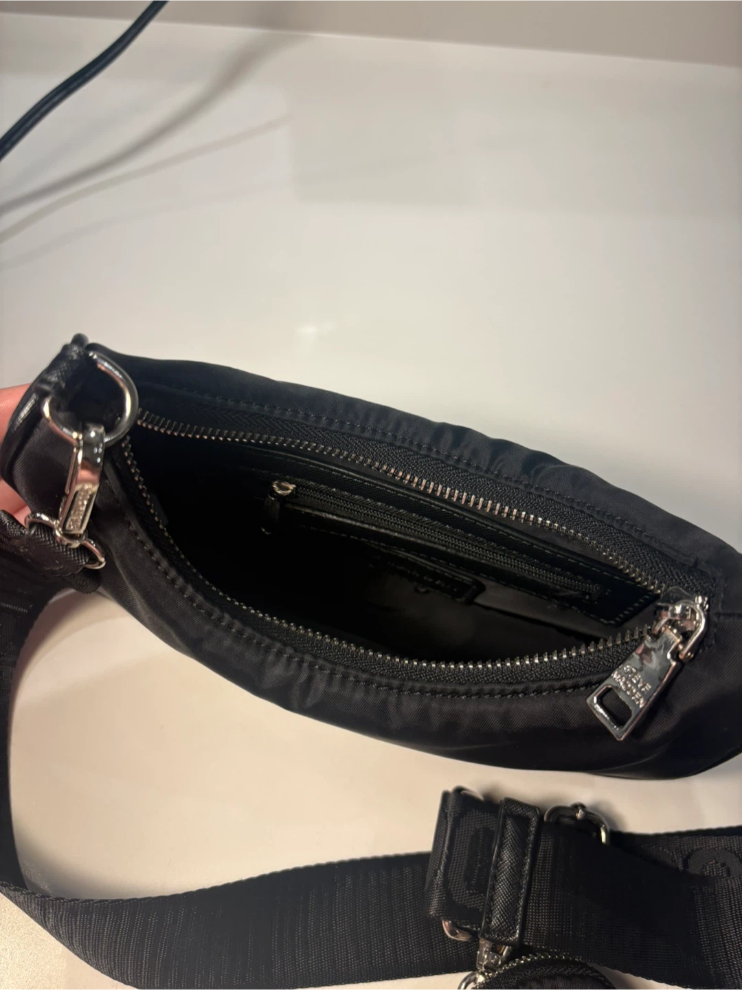 Steve Madden Black Nylon Shoulder Bag with Pouch - photo 3