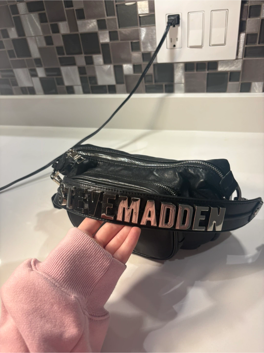 Steve Madden Black Leather Fanny Pack - photo 3