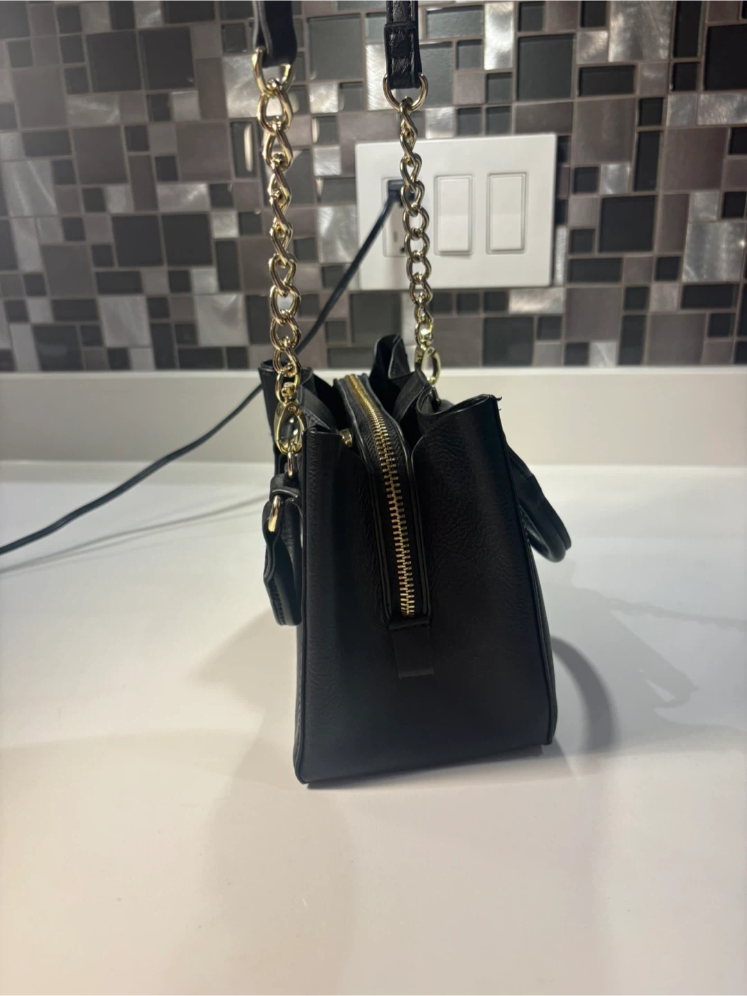 Steve Madden Black Faux Leather Mini Tote Bag - photo 2
