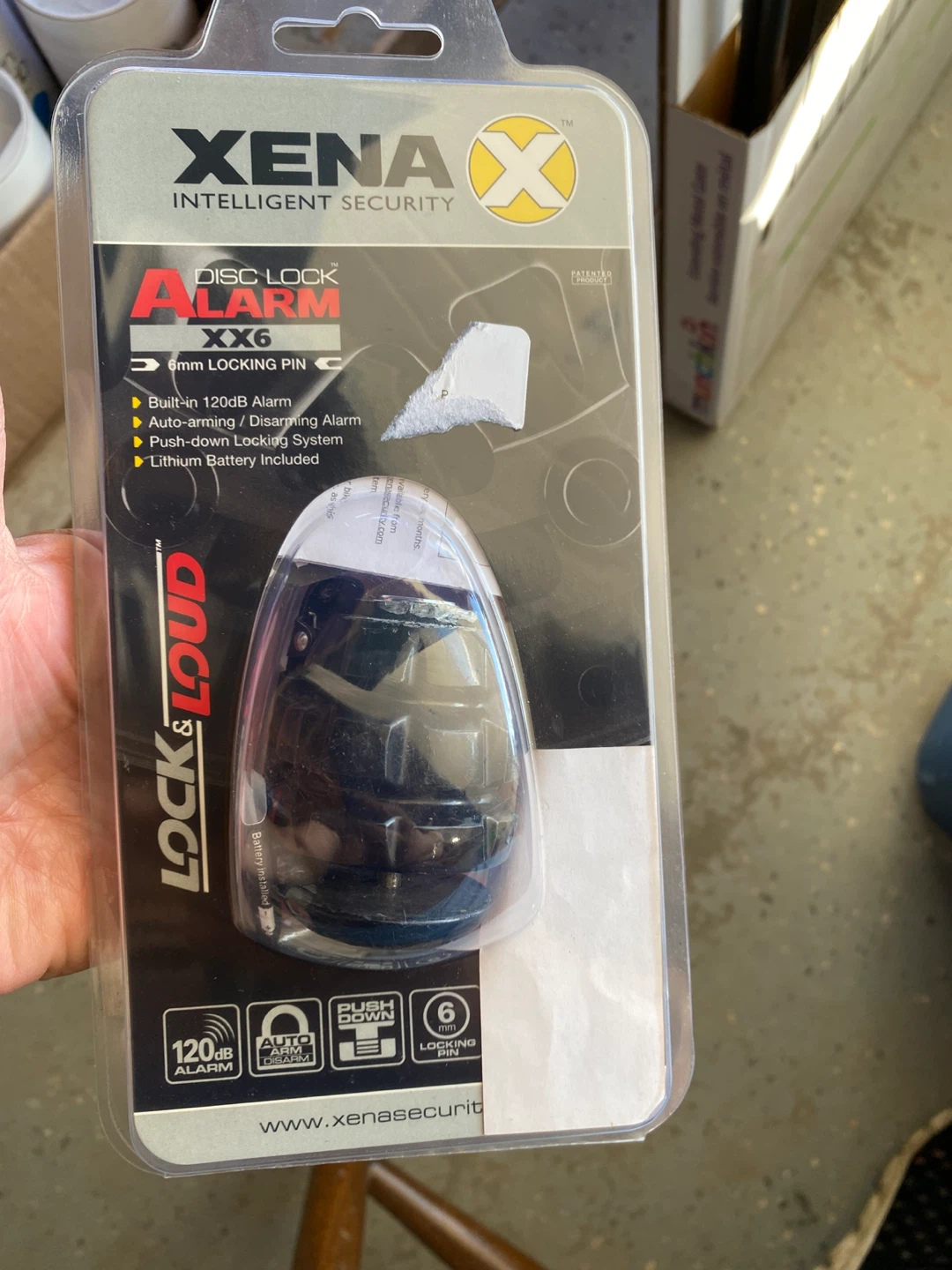 Xena XX6 Disc Lock Alarm with 6mm Locking Pin