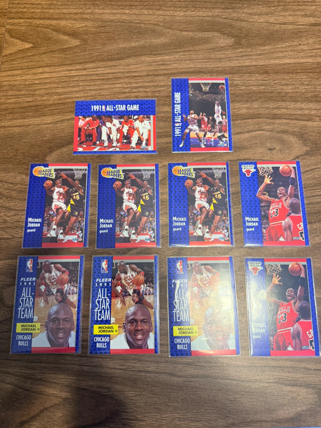 1991 Fleer Michael Jordan All-Star Team NBA CARDS
