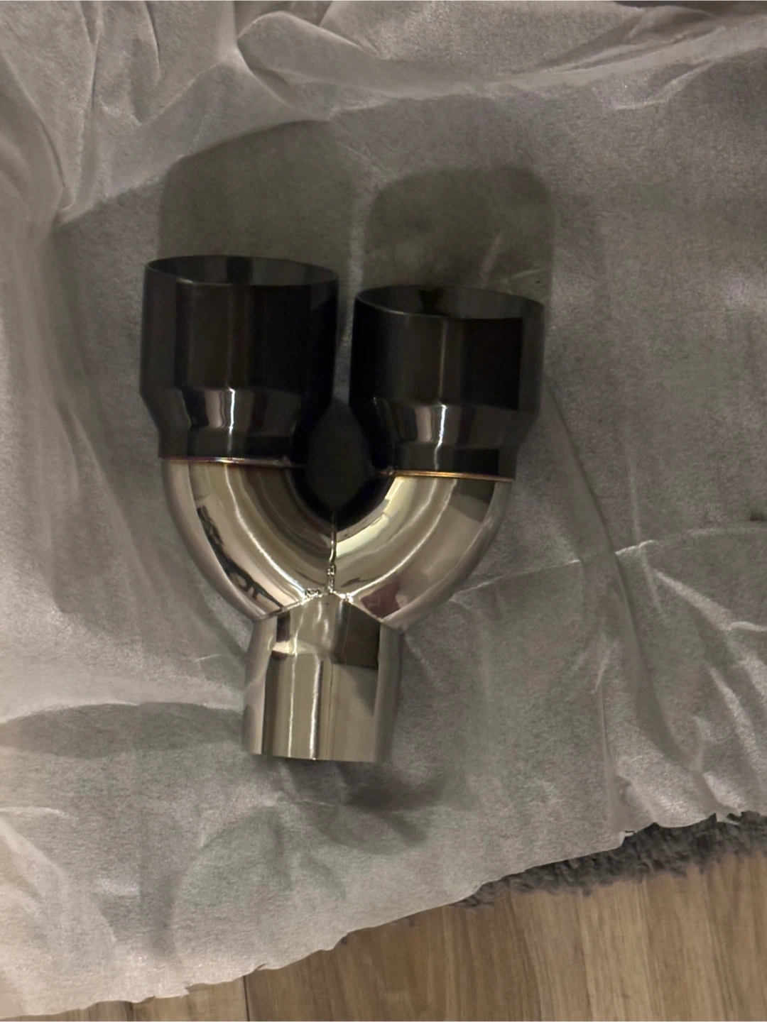 NETAMI Dual Exhaust Tips - Black & Chrome - photo 2