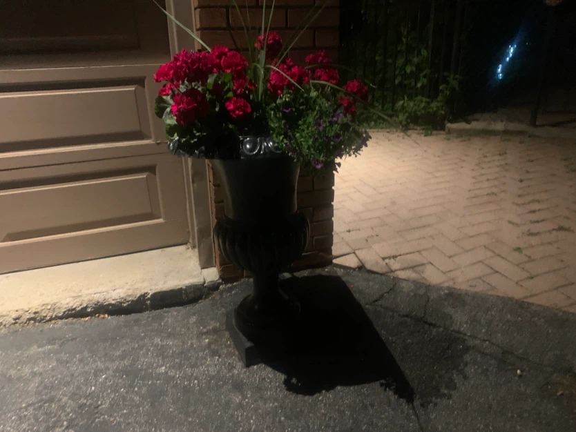 Decorative Urn Planter with Flowers - photo 2