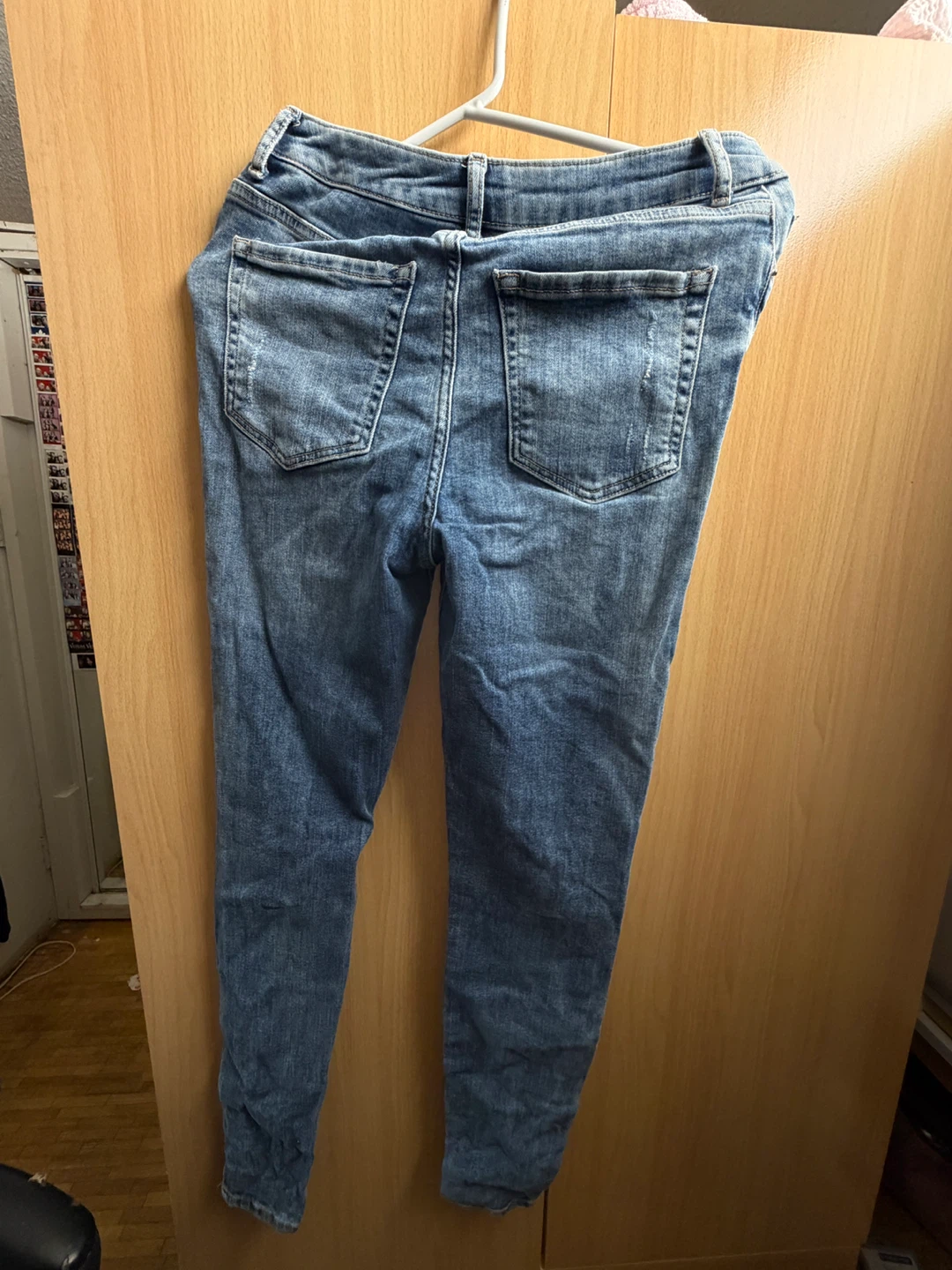 Women's Blue Distressed Denim Jeans - photo 3