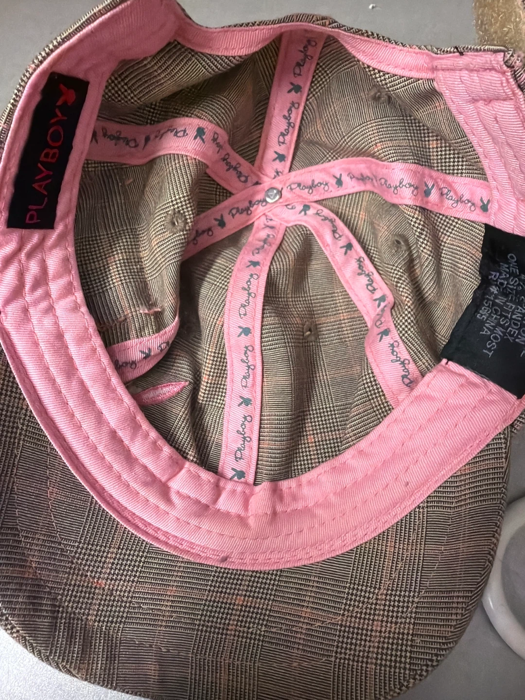 Playboy Plaid Baseball Cap SMALL - photo 4