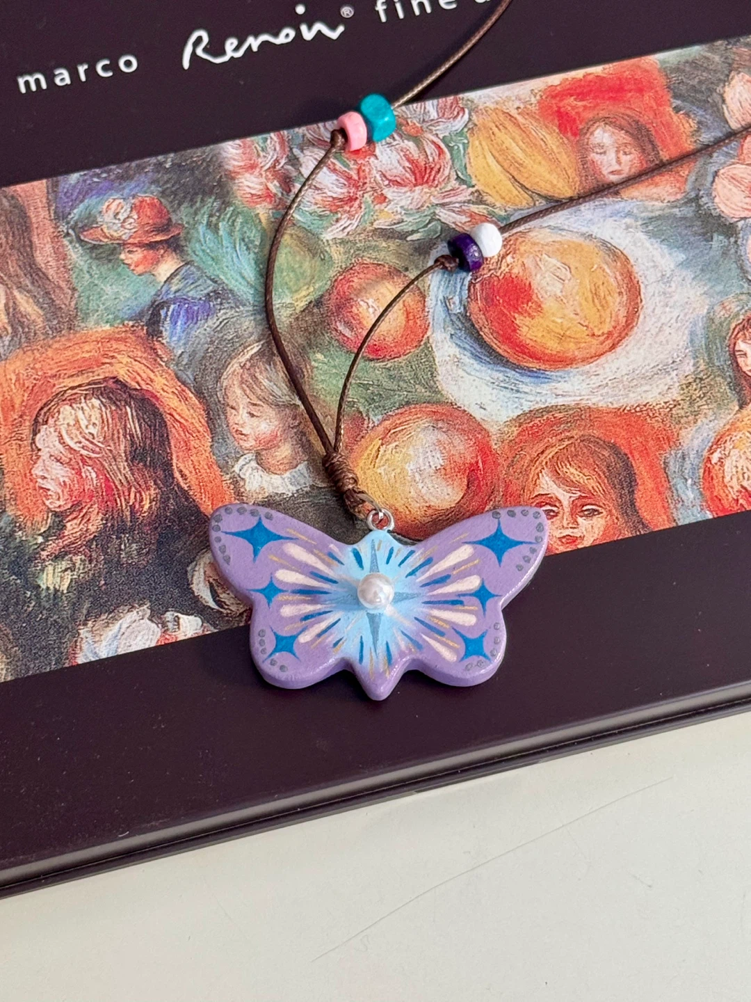 100% handmade clay necklace