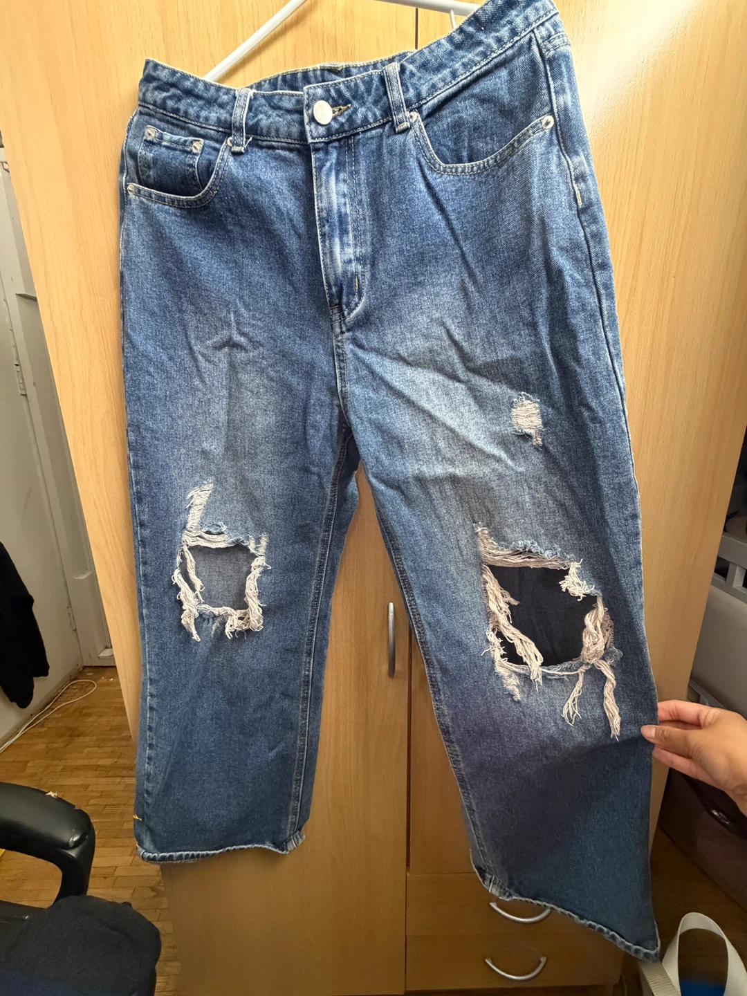 Custom Flower Patch Denim Jeans - photo 2