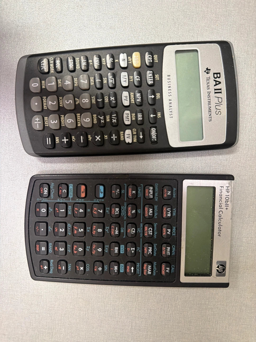 Financial Calculators Texas Instruments BA II Plus & HP 10bii+