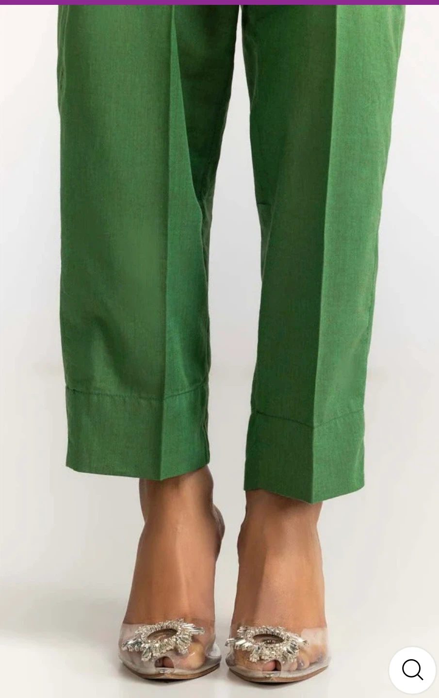 Green printed jacquard three piece lawn suit - photo 5