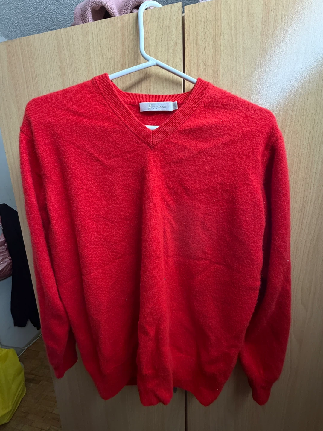 Pipigo! Red 100% Cashmere V-Neck Sweater
