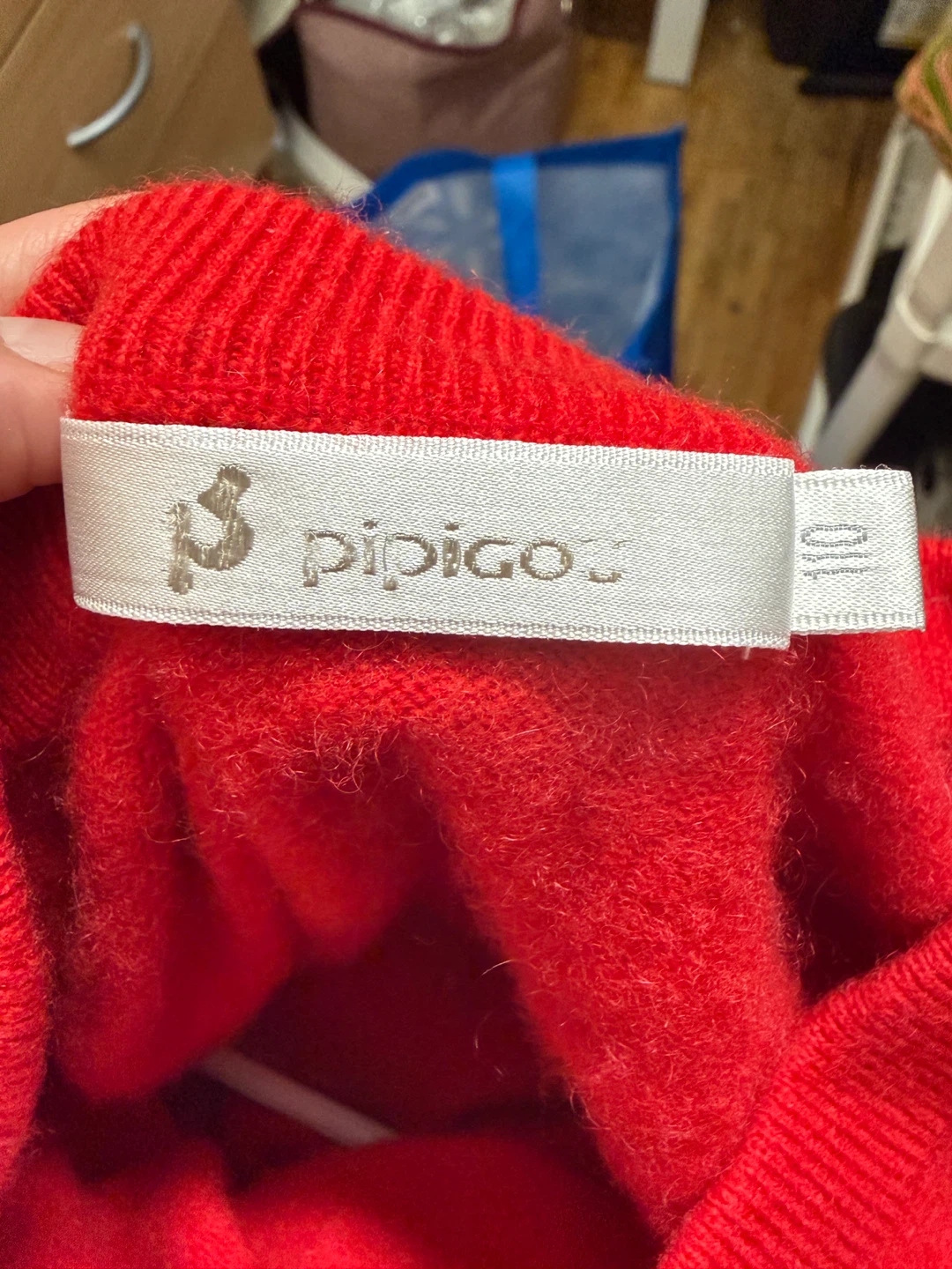 Pipigo! Red 100% Cashmere V-Neck Sweater - photo 2