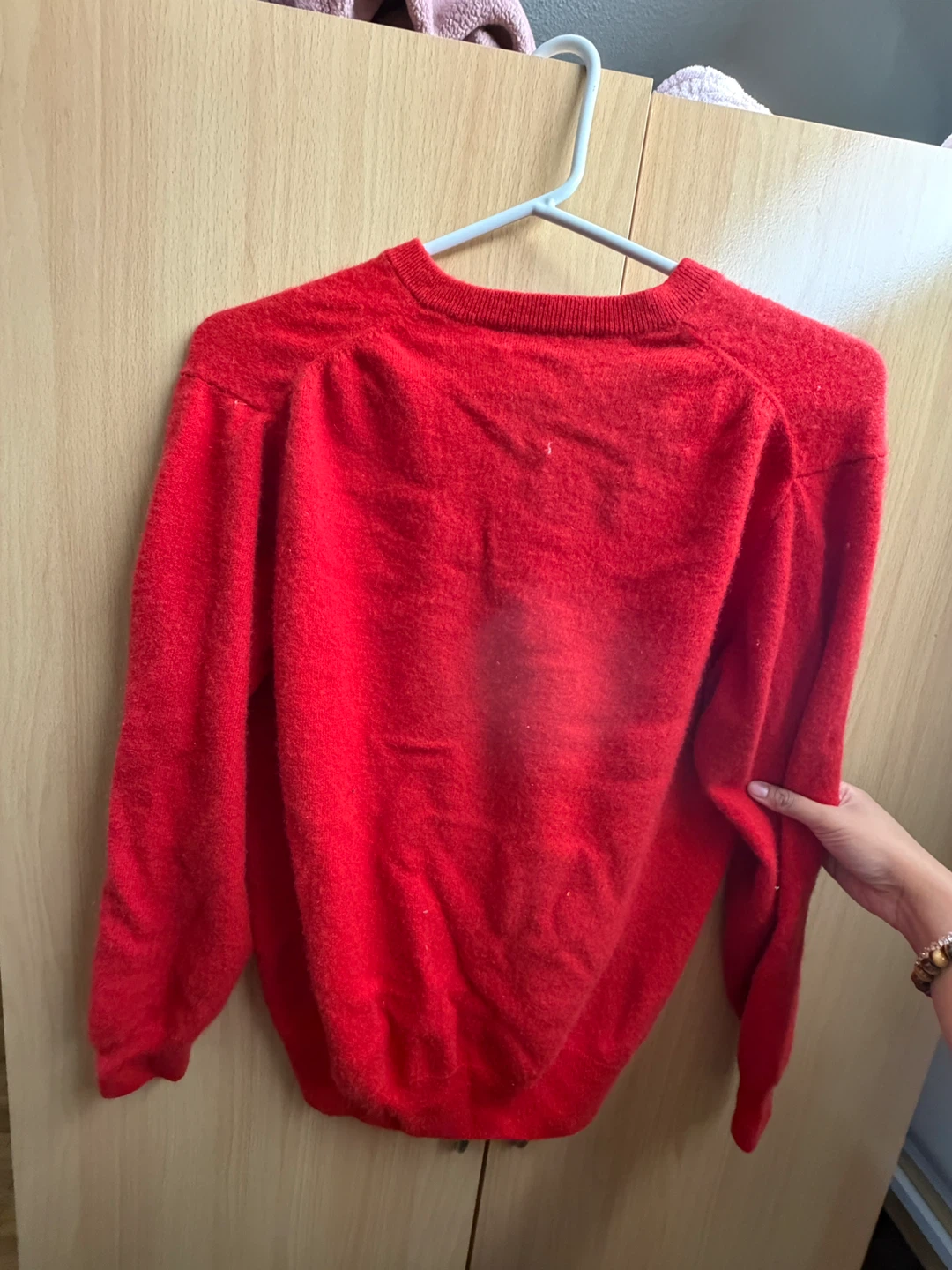 Pipigo! Red 100% Cashmere V-Neck Sweater - photo 4