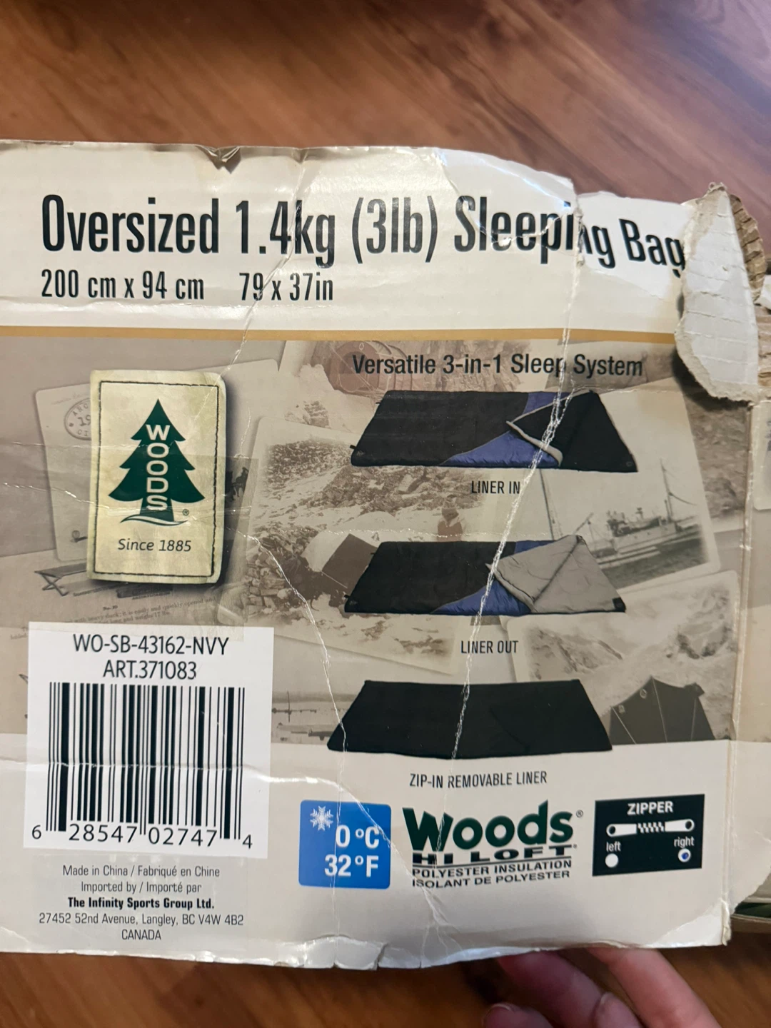Woods Oversized 1.4kg (3lb) Sleeping Bag - photo 2