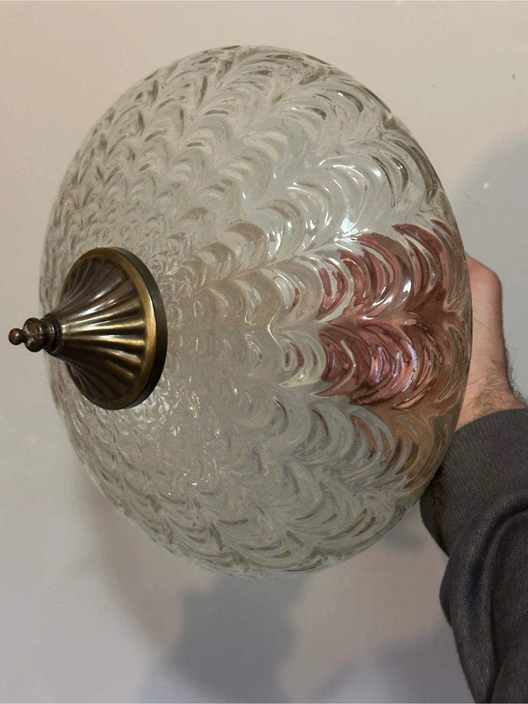 Vintage MCM Glass Swag Light shade replacement