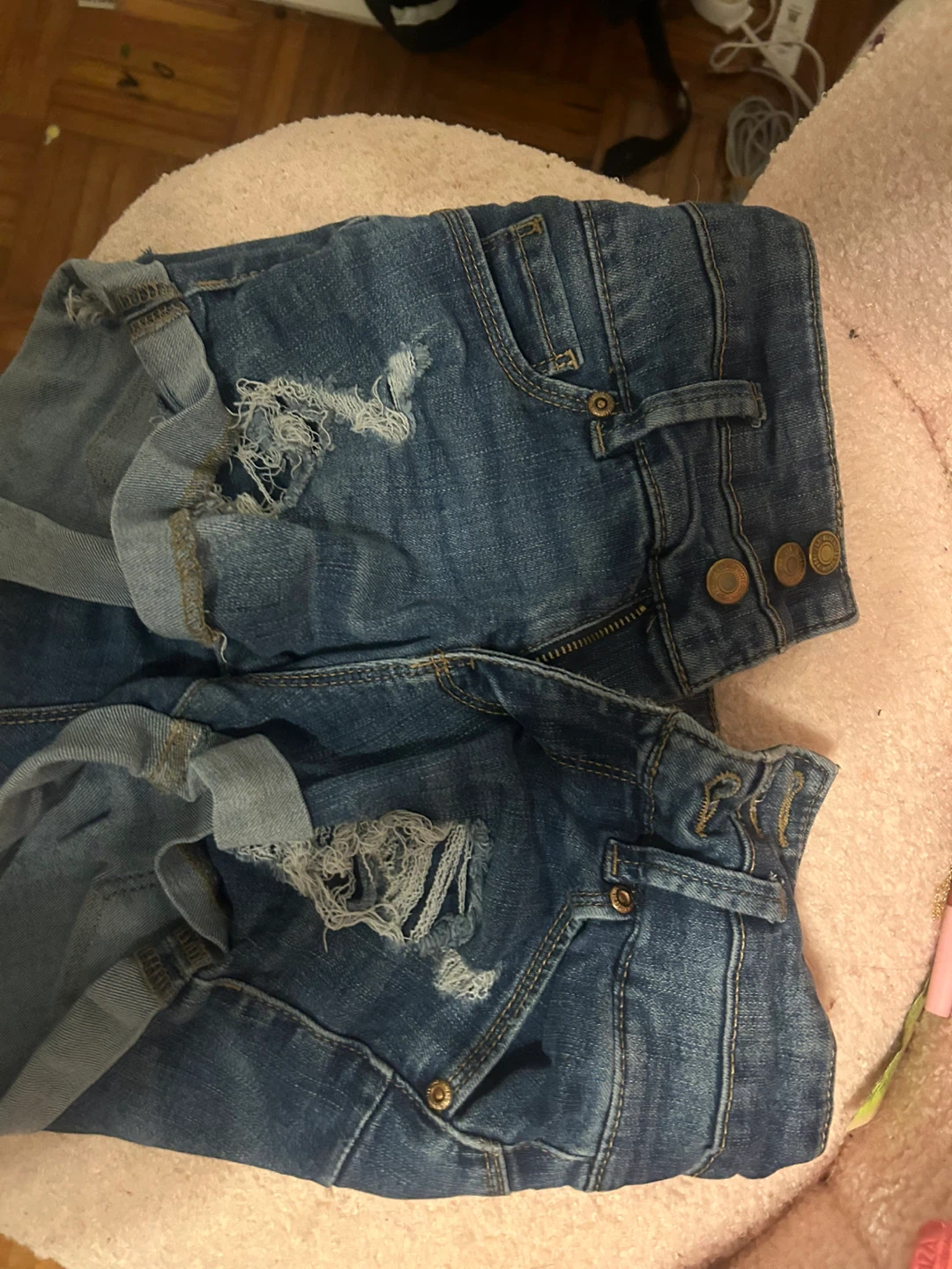 Bluenotes Denim Ripped Cuffed Shorts