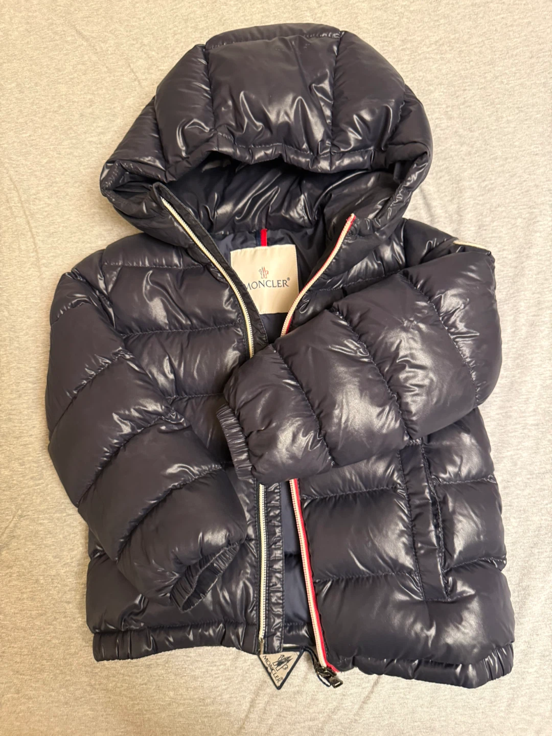 kids Moncler Navy Down Puffer Jacket Size 3