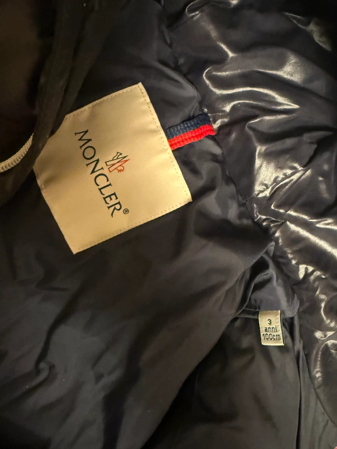 kids Moncler Navy Down Puffer Jacket Size 3 - photo 2