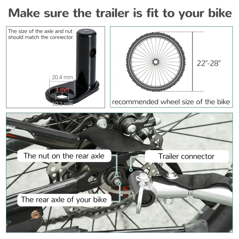 2-Seat Child Bike Trailer for Kids with a Strong Steel Frame - photo 5