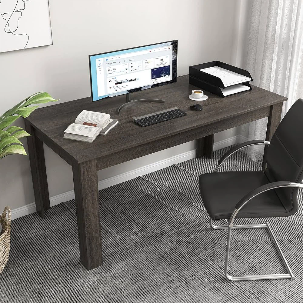 Dining Table for 4-6 People, 63” Rectangular Dining Room Table - photo 3