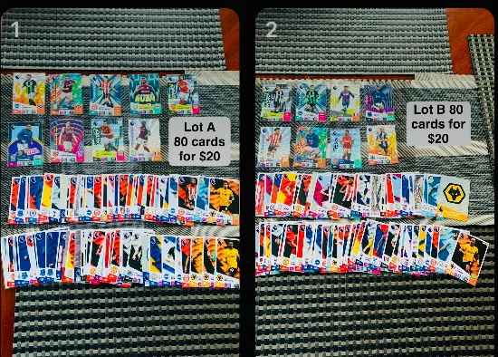 Lot of 80 Soccer Premier League Trading Cards