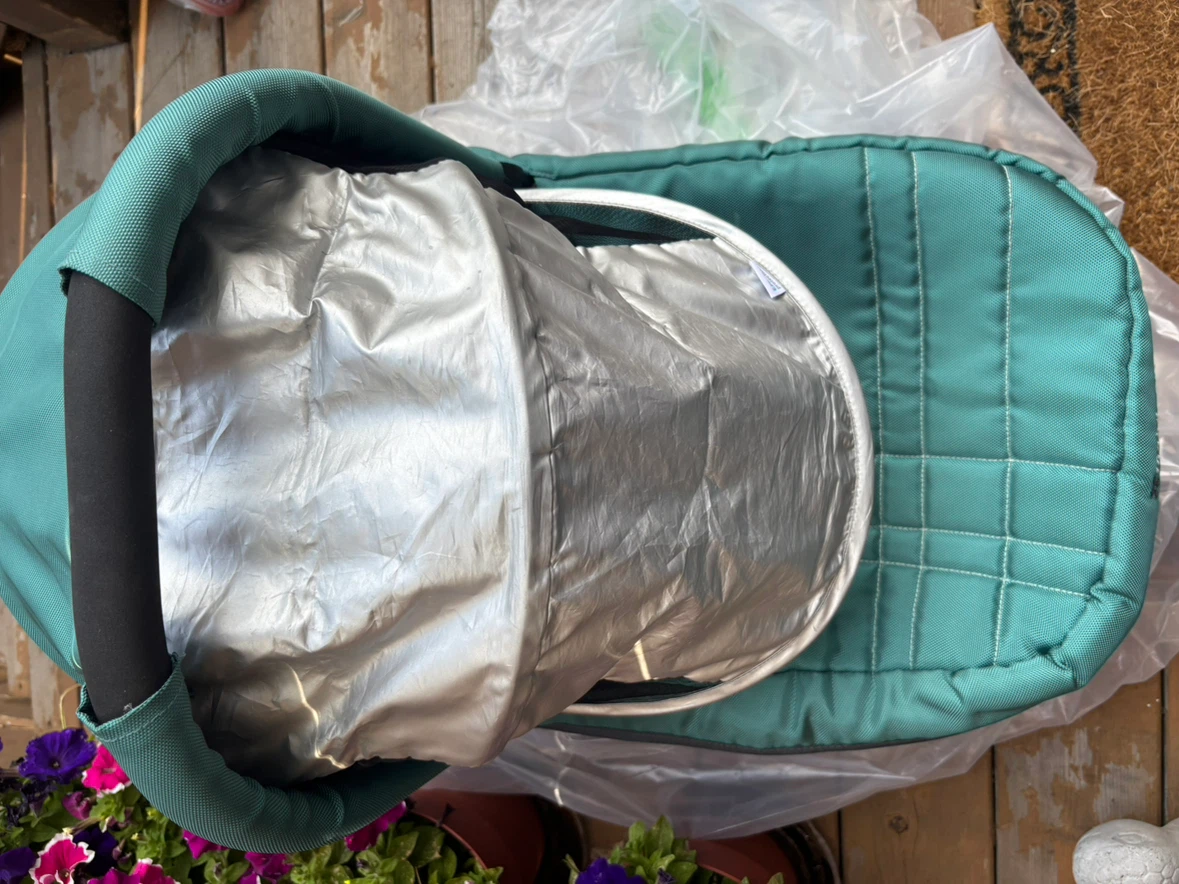 Teal Baby Bassinet Pram Attachment - photo 4