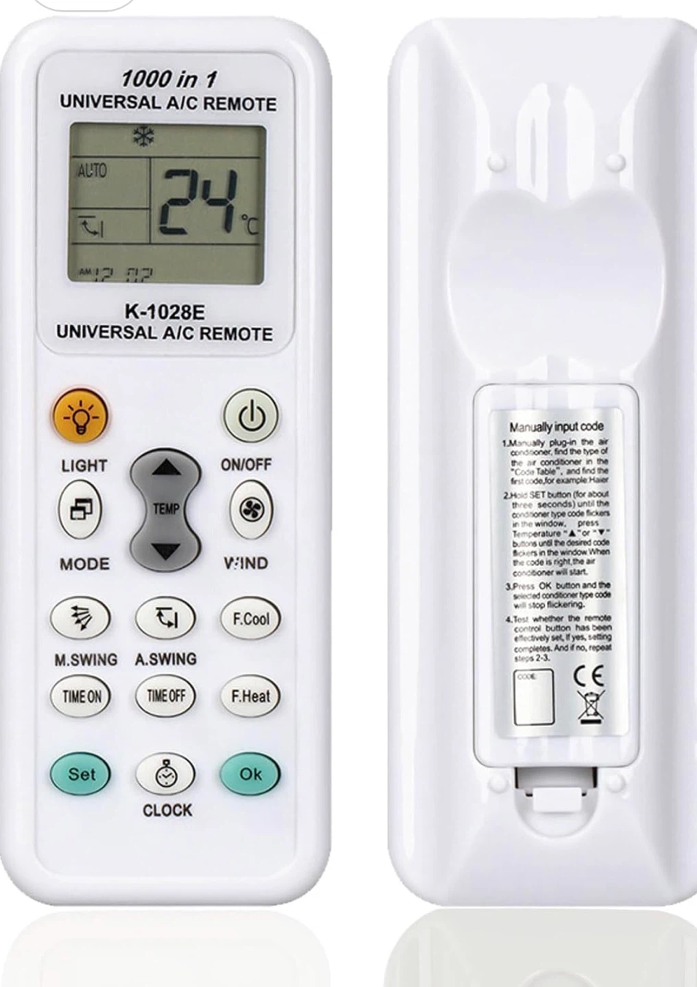 1000 in 1 Replacement Remote for Universal Air Conditioner