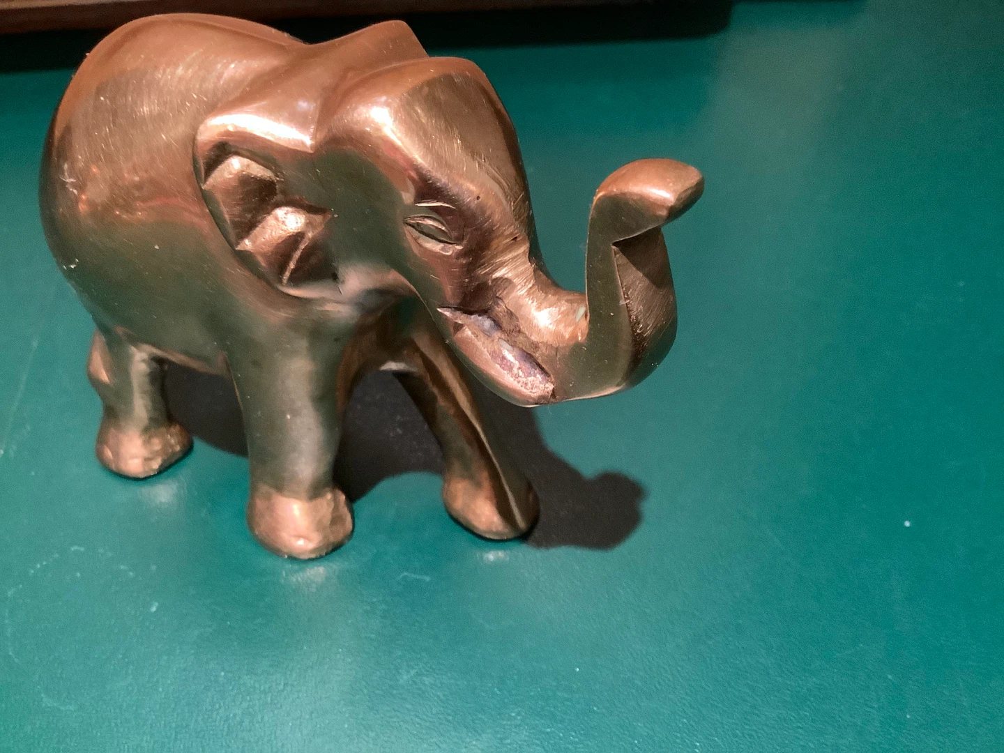 Vtg Solid Brass Elephant Figurine 🐞 - photo 2
