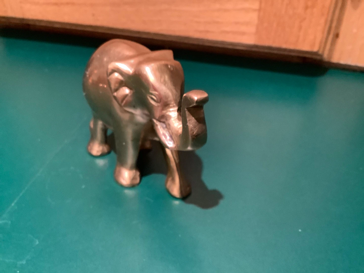 Vtg Solid Brass Elephant Figurine 🐞 - photo 3