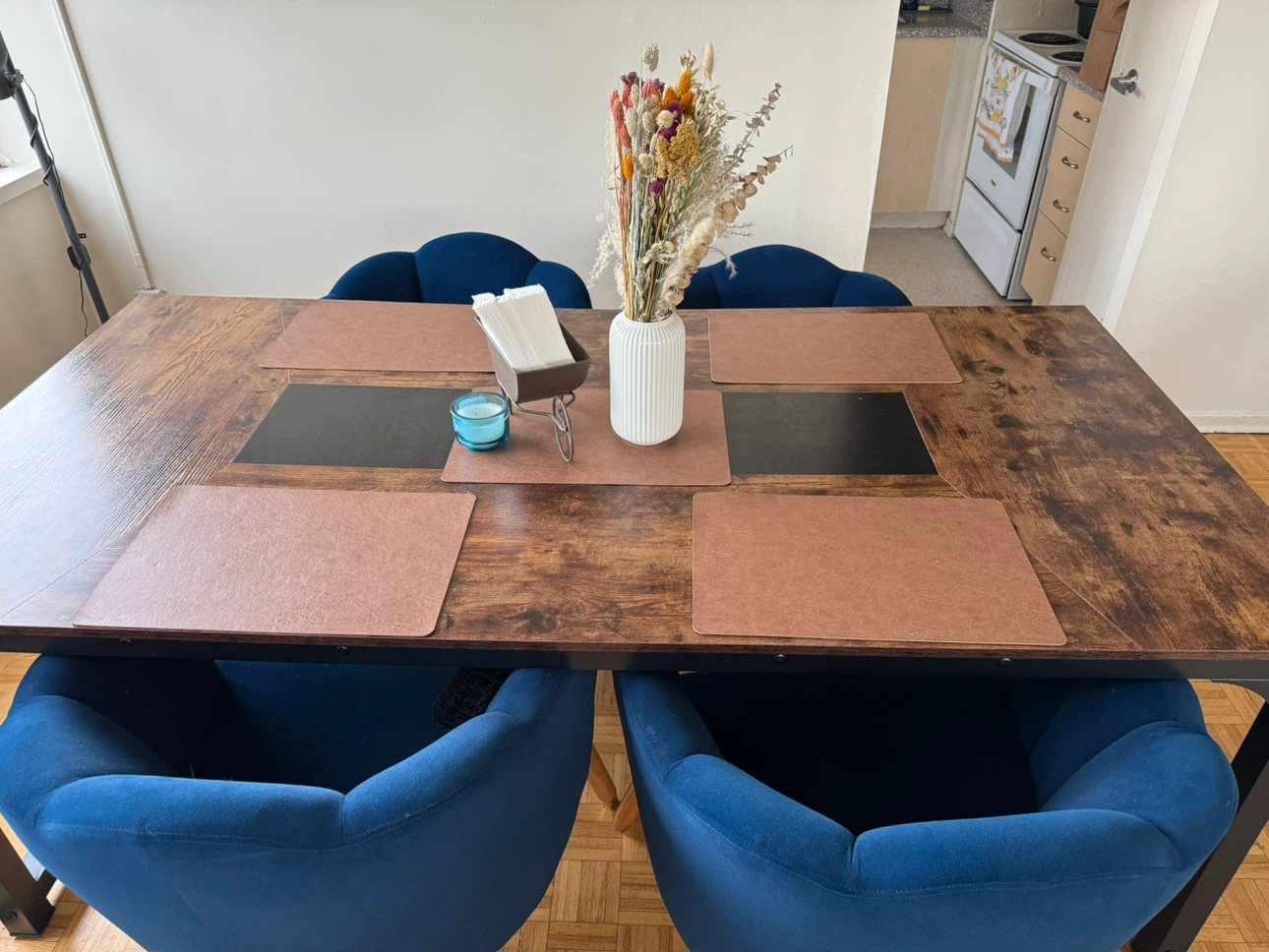 Long Dining Table / Desk - Brown & Black - photo 4