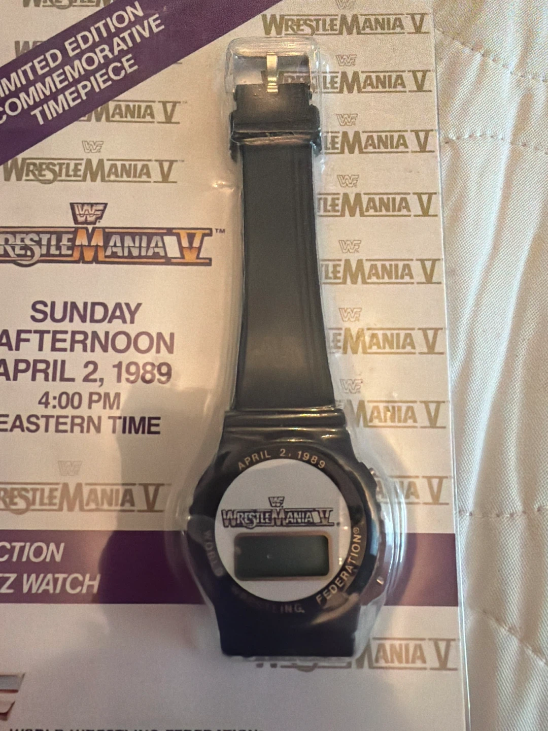 Pro-Sport WWF WrestleMania V Commemorative Digital Watch - photo 2