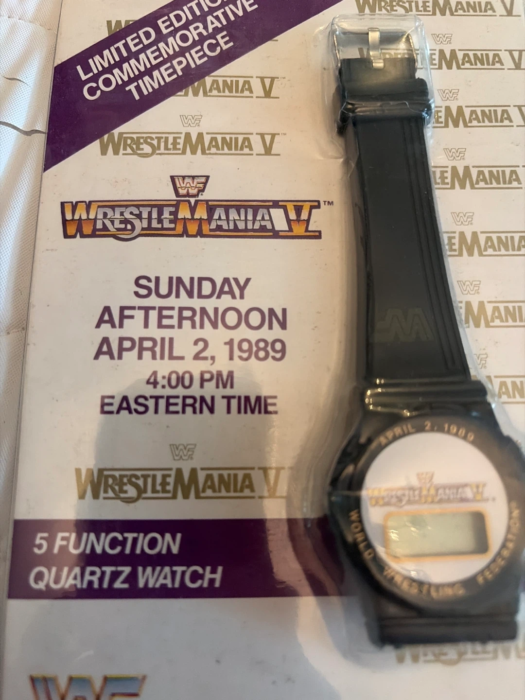 Pro-Sport WWF WrestleMania V Commemorative Digital Watch - photo 3