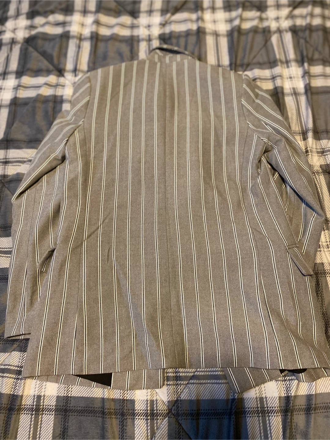 Women’s H&M Grey Striped Blazer Size 2 - photo 3